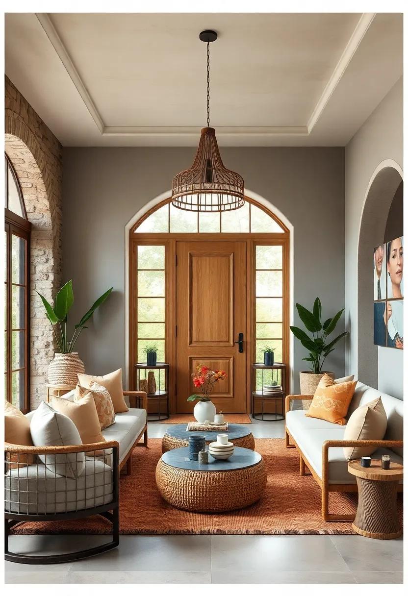 Weaving Warmth: Rattan Accents Transforming Entryway Designs with Style