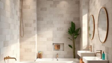 Timeless Charm: Mid-Century Modern Bathrooms Featuring Pastel Tiles