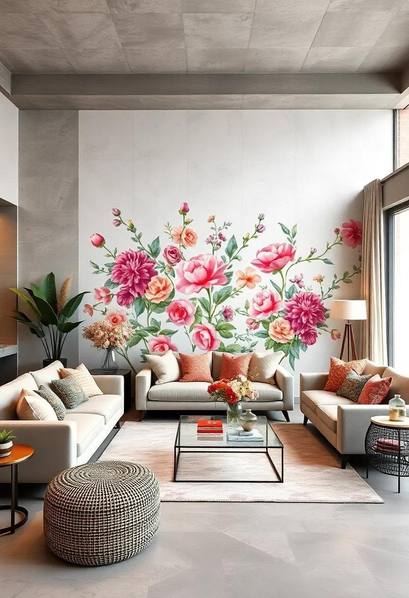 Blooming Spaces: Transform Your Living Room with Floral Wallpaper Designs