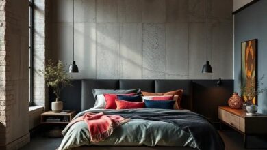 Sleek Serenity: Exploring the Allure of Luxury Industrial Bedrooms in Dark Tones