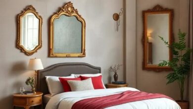 Reflecting Elegance: Vintage Bedrooms Adorned with Antique Mirrors