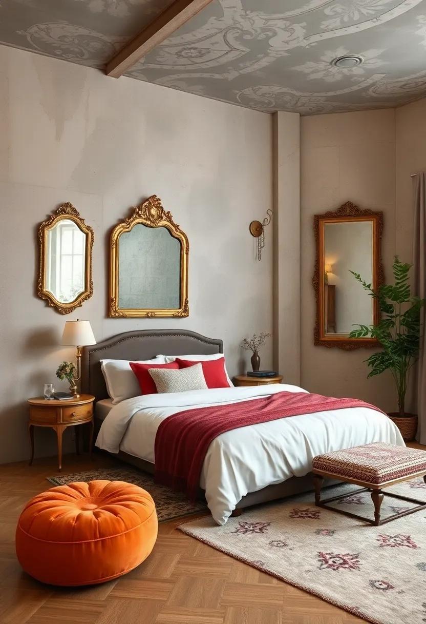 Reflecting Elegance: Vintage Bedrooms Adorned with Antique Mirrors