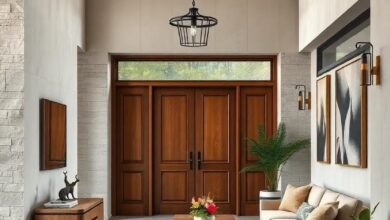 Blending Nature and Industry: Exploring Wood and Metal Entryway Themes