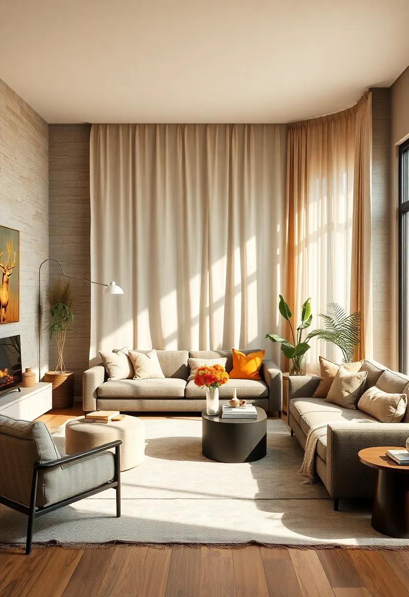 Embracing Warmth: Creating a Cozy Earth Tone Living Room with Soft Textiles