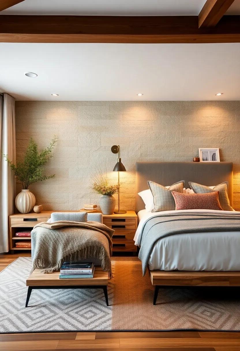 Custom Barnwood Nightstands Blending Reclaimed Wood and Sleek Metal Accents for Functional Art