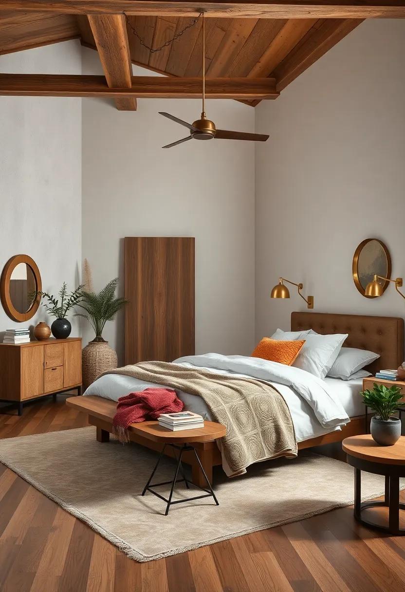 Muted Brass Fixtures Intertwined with Natural Barnwood Surfaces to Add Subtle Glamour