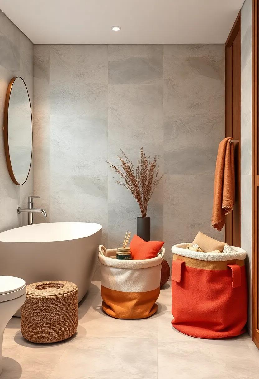 Soft Fabric Baskets With Handles For Lightweight Storage And A Cozy Bathroom Feel