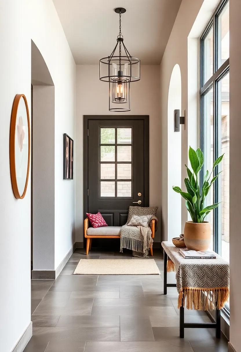 Layered Textiles with Fringes and Tassels on Entryway Throws Bringing Warmth and Visual Interest