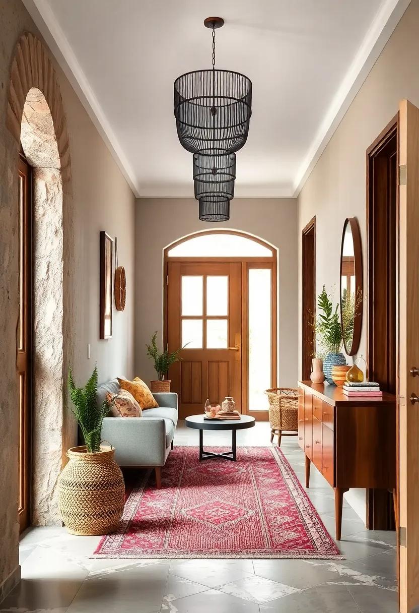 Recycled and Upcycled Decor Items Introducing Eco-Friendly Statements for an Authentic Boho Hallway