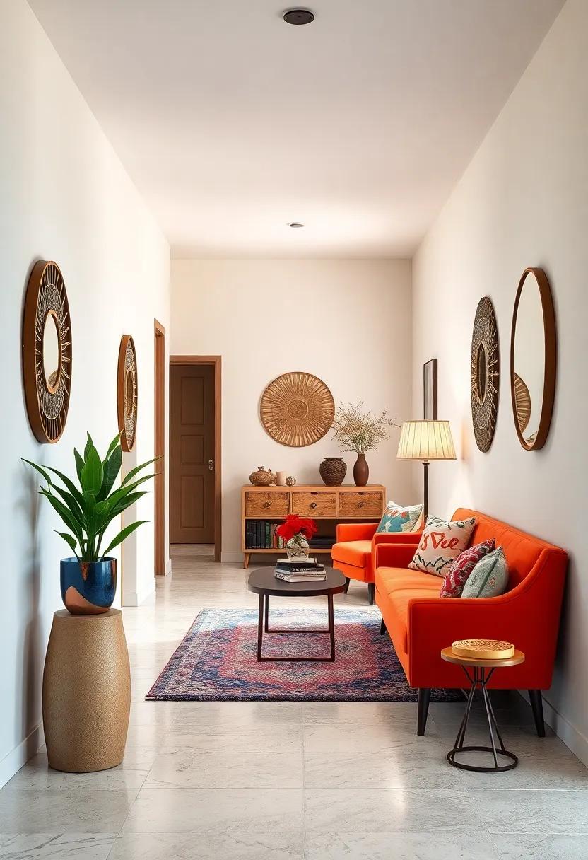 Soft Neutral Wall Colors Providing a Calming Backdrop that Enhances Vibrant Boho Accents and Decor