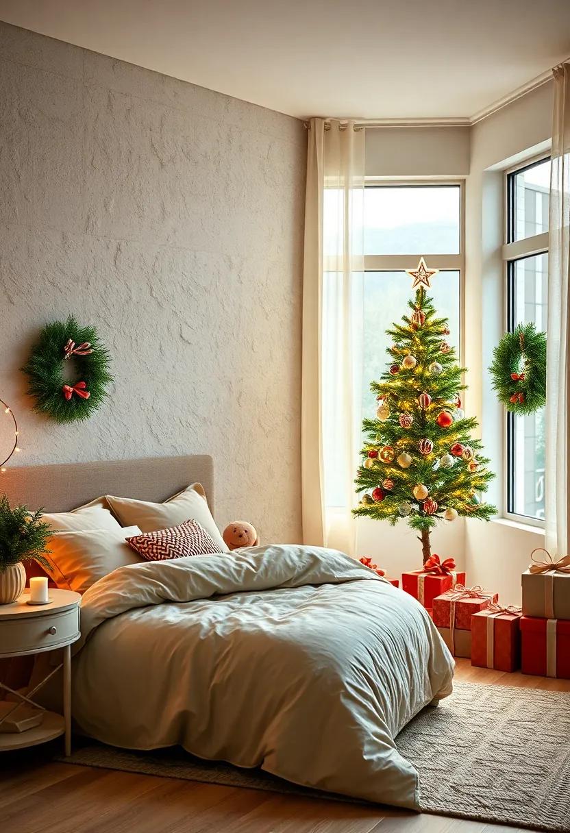 Whimsical Christmas Tree Corner with Handmade Ornaments, Twinkling Lights, and Holiday Gifts