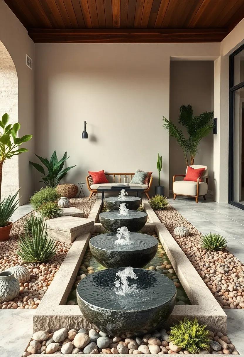 Bubbling Solar Fountains Nestled Among Tough Terrain Plants for Cooling Effect