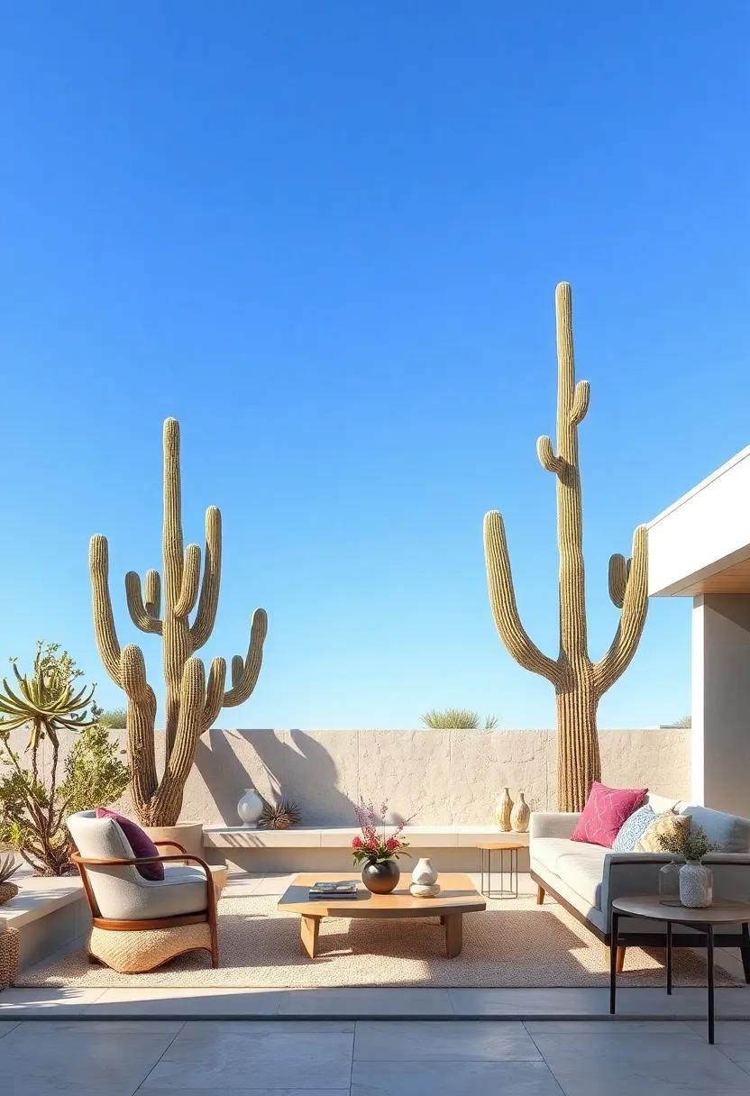 The Sculptural Beauty of Ocotillo Branches Against a Clear Blue Sky