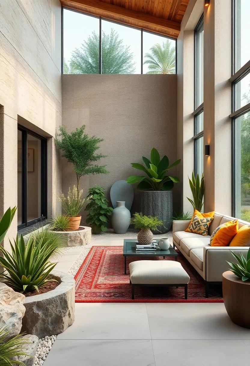 Soft Mist Irrigation Systems Gently Nourishing Resilient Xeriscape Plants at Dawn