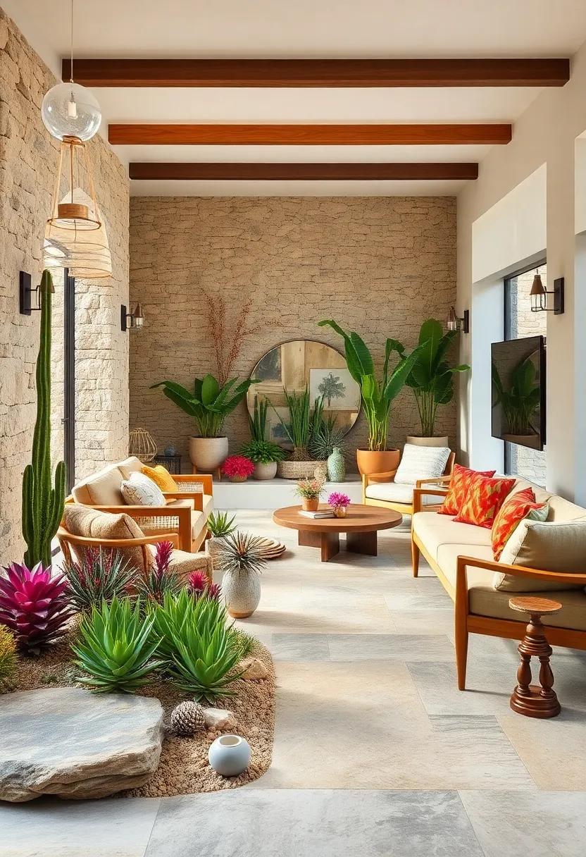 Vibrant Succulent Gardens Bursting with Texture and Color in a Dry Climate