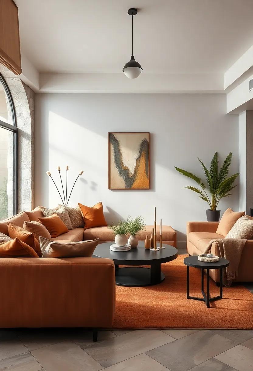 Velvet and Chenille Fabrics Combining Softness and Richness in a Harmonious Earth Tone Palette