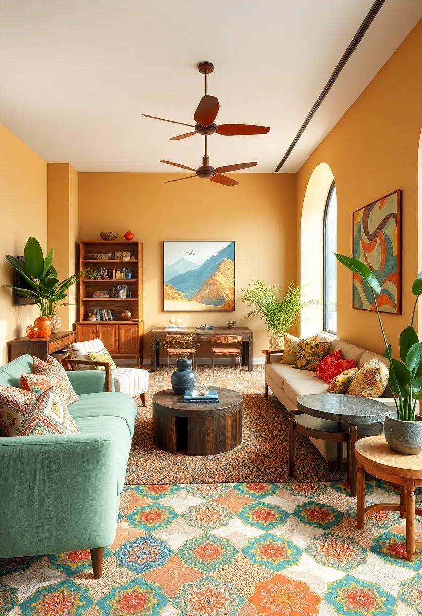 Bold Patterned Tiles and Flooring Choices That Anchor Vibrant Eclectic Spaces