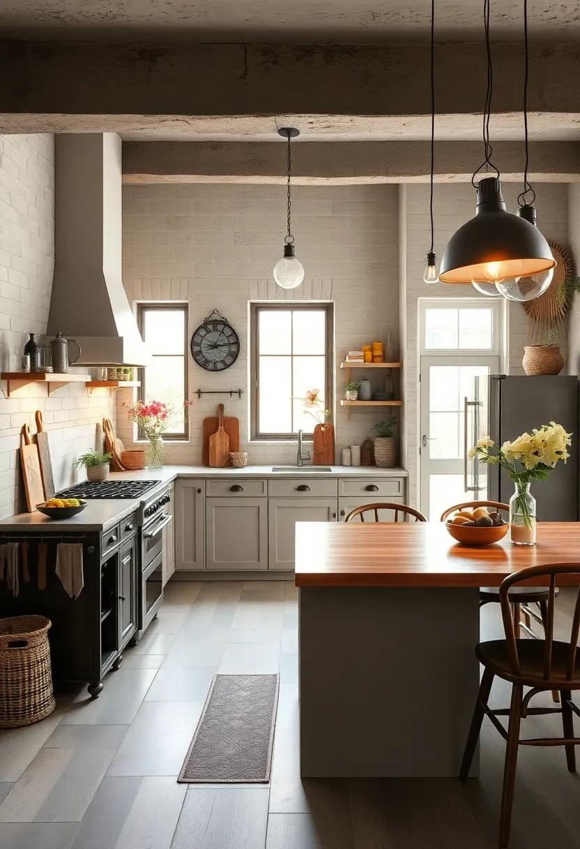Combining Rustic and Industrial Design Components for an Unfinished Yet Polished Kitchen Look
