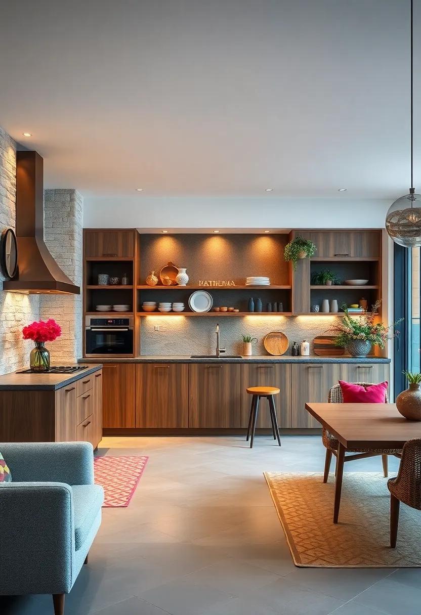 Mix of Closed and Open Storage Options Showcasing Both Function and Style in Kitchen Design