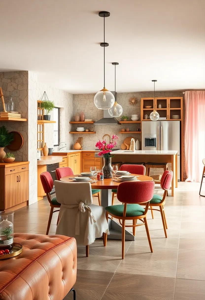 Mixing Seating Styles Around Kitchen Tables to Encourage a Casual and Inviting Dining Space