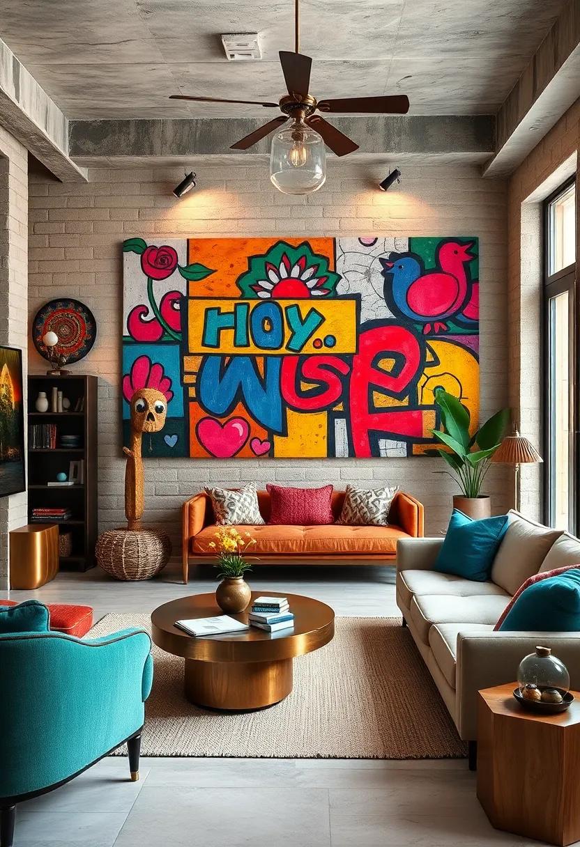 Evoking Emotion Through Vibrant Wall Art That Combines Mythology and Contemporary Culture