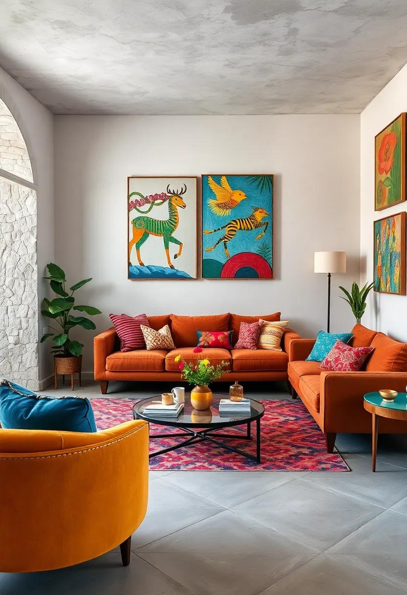 Transforming Plain Walls Into Storytelling Canvases Through Colorful and Eclectic Cultural Icons