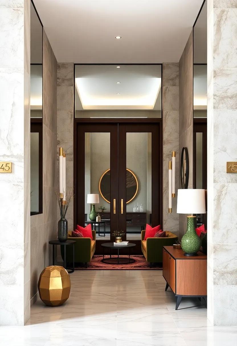 Softened Reflections with Frosted and Etched Mirror Designs for Inviting Doorways