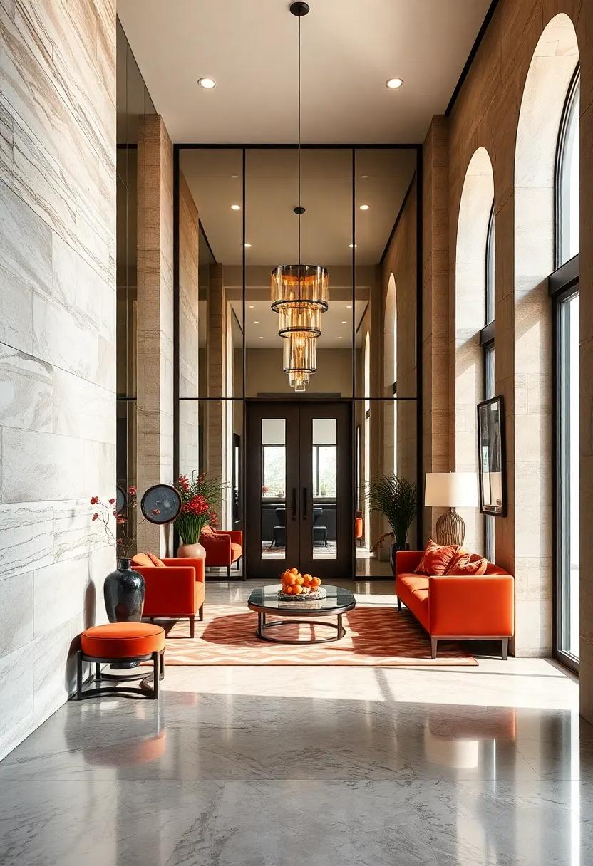 Sophisticated Styles of Mirrored Wall Panels Bringing Depth to Modern Foyer Designs