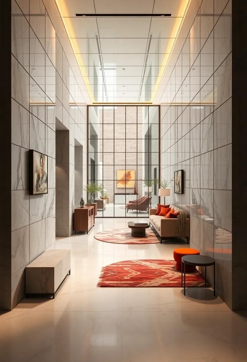 Ultra-Modern Mirrored Wall Grids Creating Futuristic Effects with Clean Lines