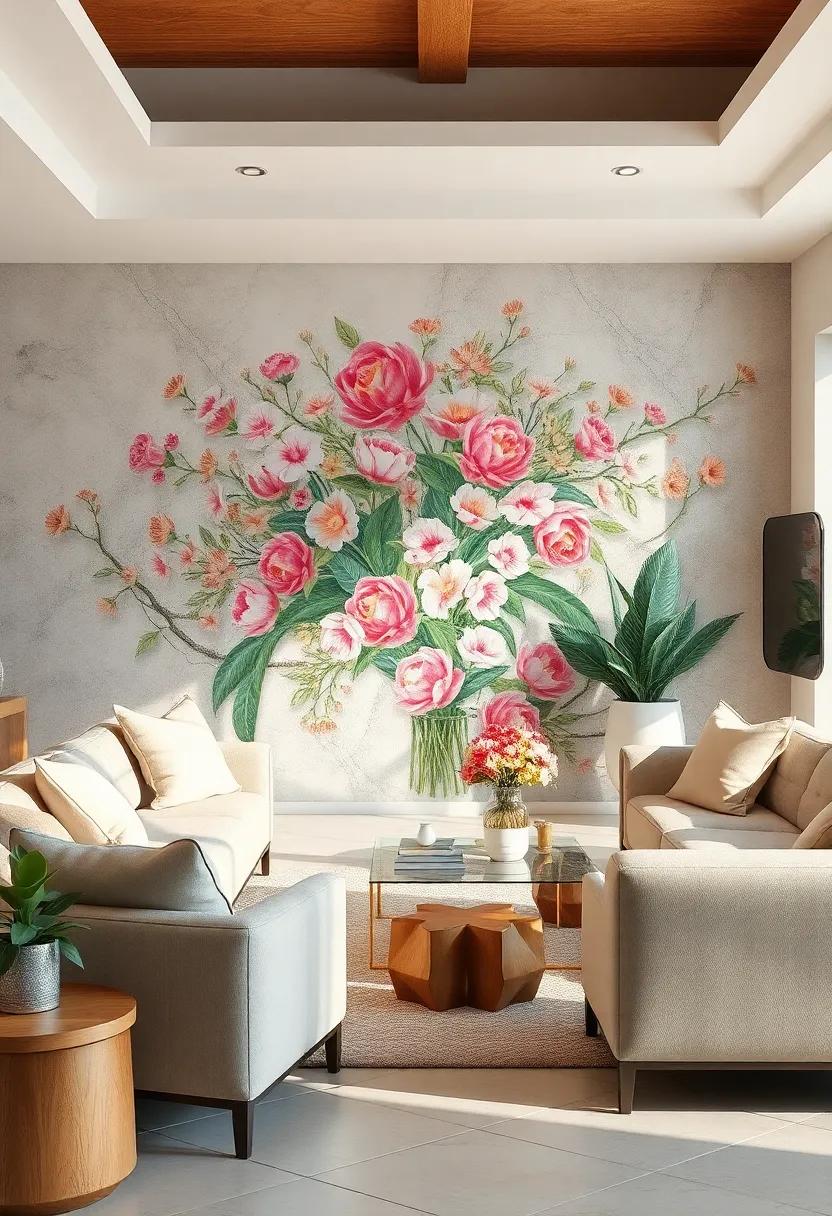 Fresh Spring Flowers Revitalizing Your Living Room with Bright and Airy Energy