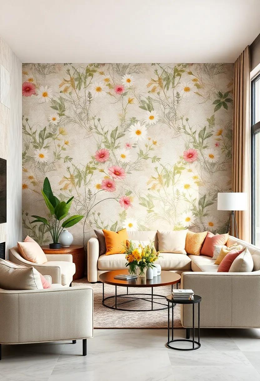 Soft Daises and Meadow Flowers for a Lighthearted and Cheerful Living Area