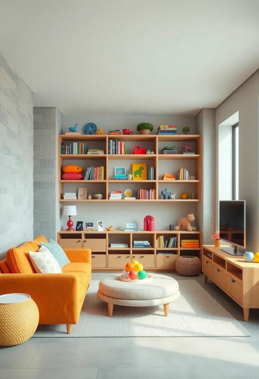 Open Shelving Filled With Colorful Books And Toys That Invite Exploration And Creativity Without Gender Labels