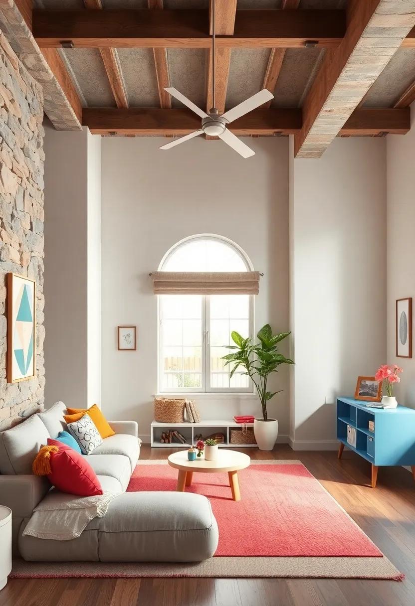 Soft Pastel Walls Blended With Bright Accents To Create A Warm And Welcoming Gender-Neutral Kids Room