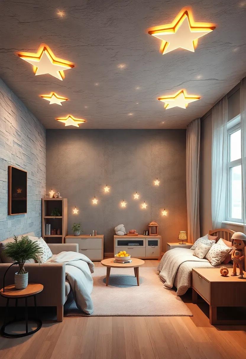 Delicate Fairy Tale-Themed Curtains with Soft Ombre Colors and Subtle Shimmering Embroidery Flowing Gracefully