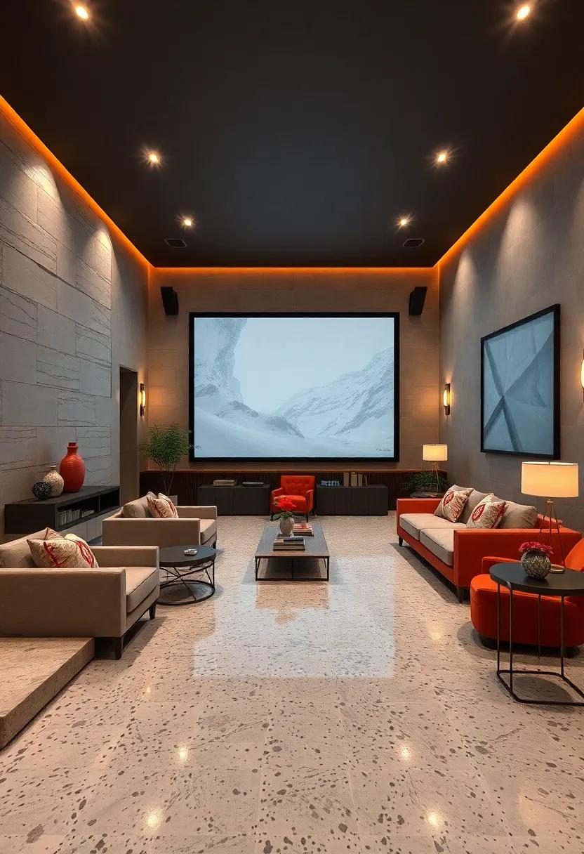 Exhibit Subtle Color Palettes in Interior Design Accentuating Terrazzo Floor Complexity