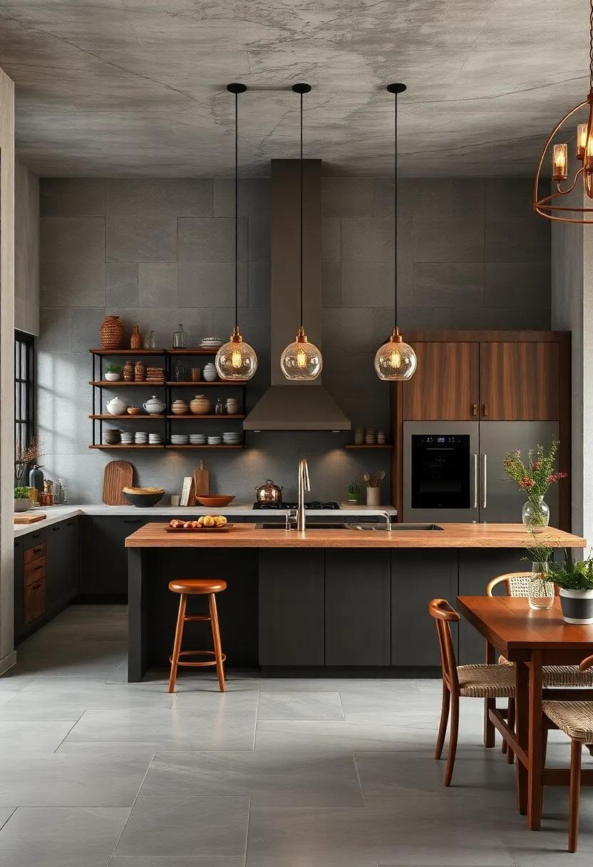 Artisanal Copper Elements Enhancing the Visual Narrative of Rustic Yet Luxurious Kitchen Spaces