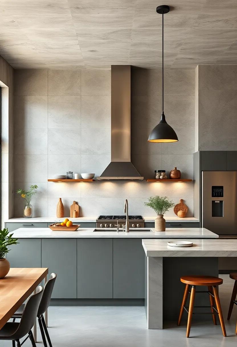 The Fusion of Retro Industrial Ventilation Hoods and Modern Minimalist Countertop Designs