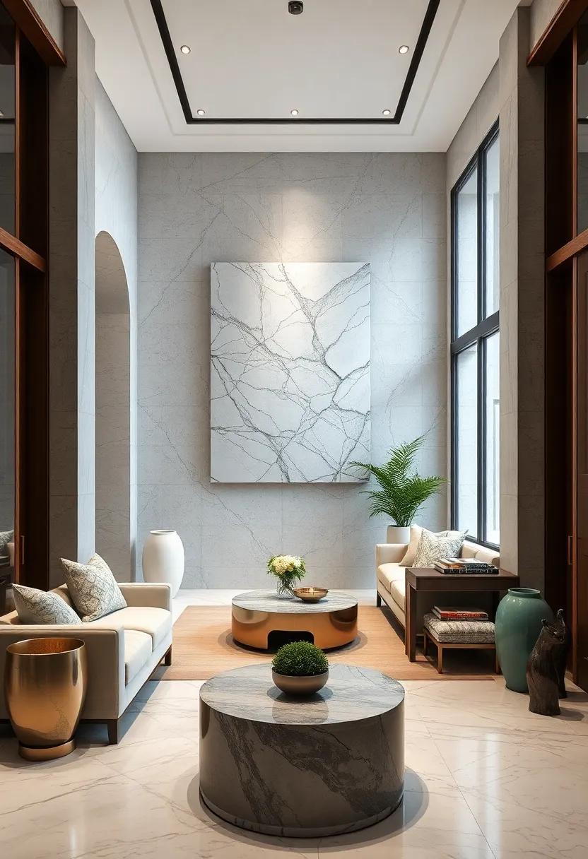 Carved Marble Bas-Relief Artwork Infusing Cultural Richness Into The Entryway Environment