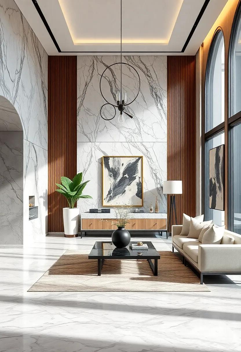 Combining Matte And Glossy Marble Finishes To Create Textural Contrast And Sophistication