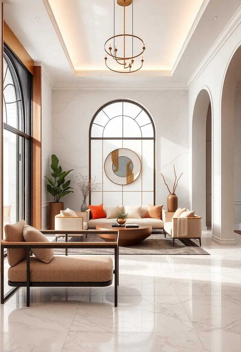 Elevate Entryway Floors With Polished Marble In Soft Neutral Tones Creating A Lasting First Impression