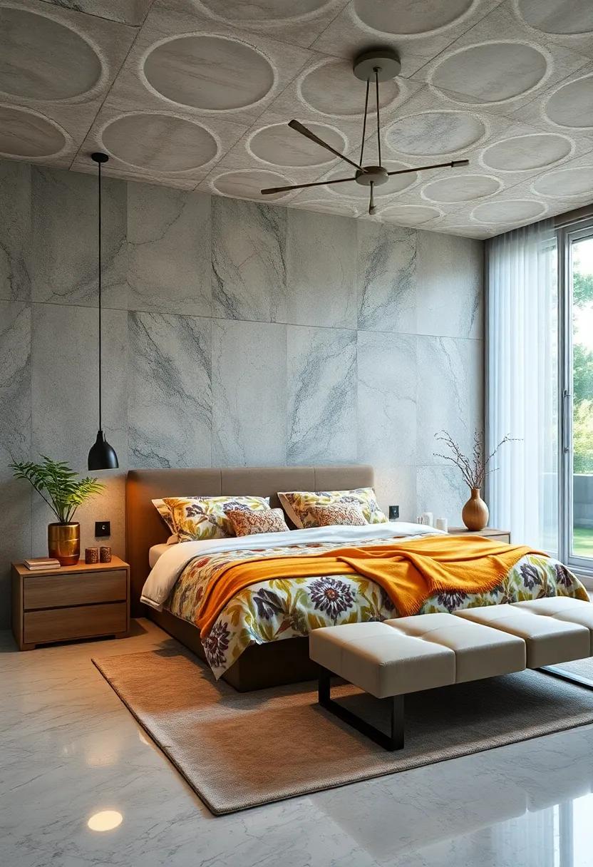 Vibrant Pattern Collages Bringing Life and Texture to Bedroom Walls and Ceilings