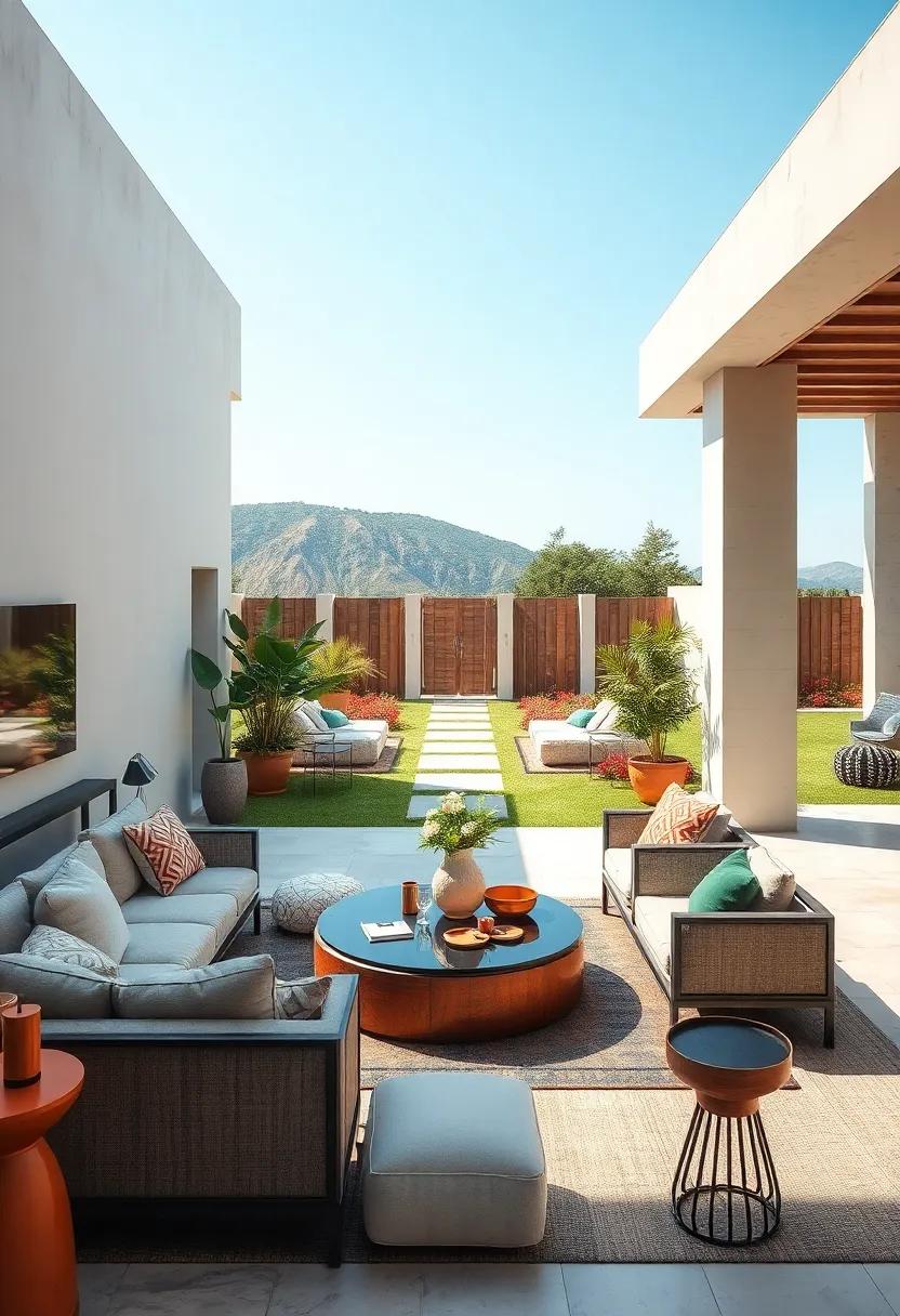 Breathtaking Views Enhanced by Minimalist Mediterranean Fence Lines and Open Garden Spaces