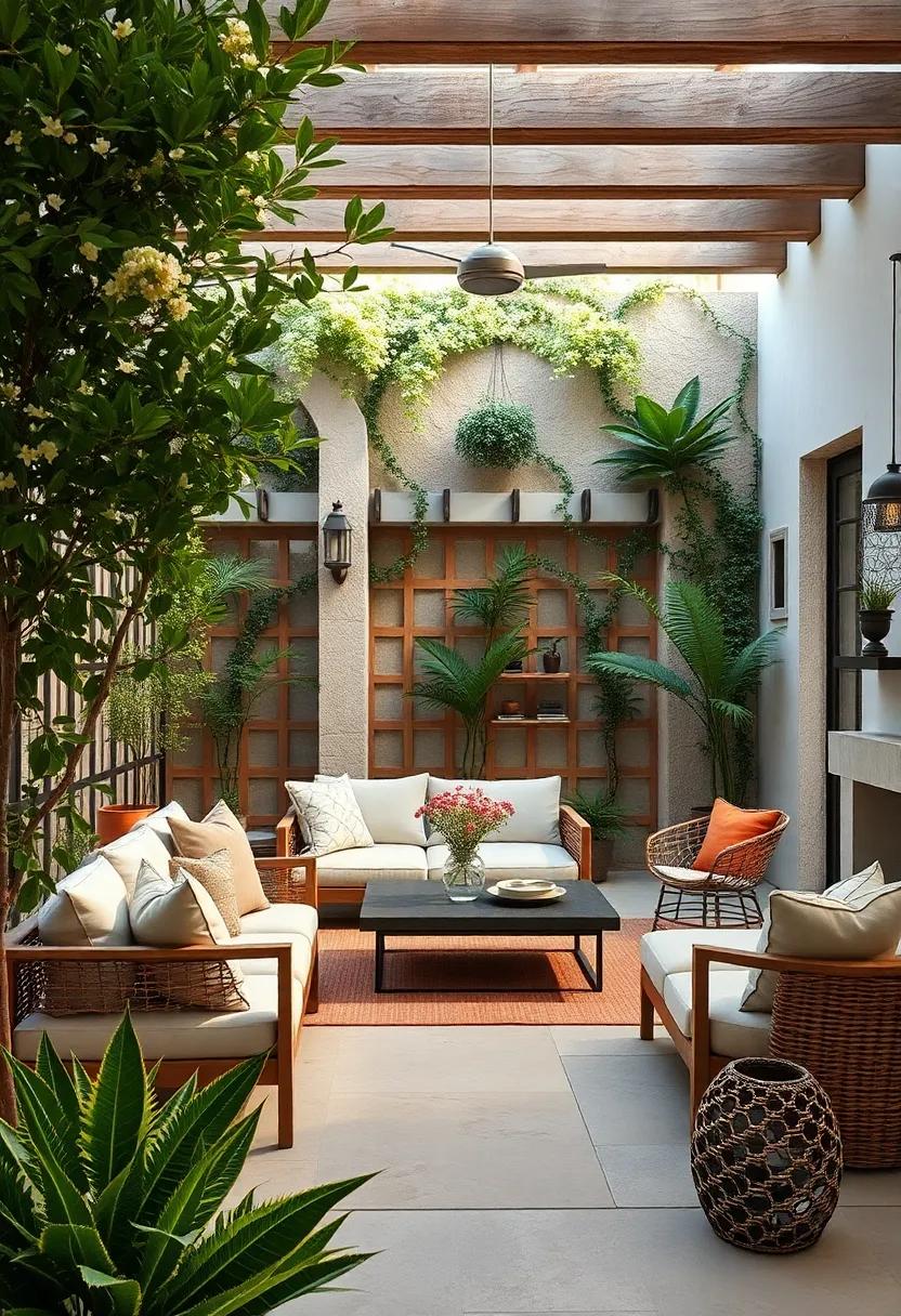 Open Lattice Fencing Designs Embracing Mediterranean Vines and Soft Coastal Sea Breezes