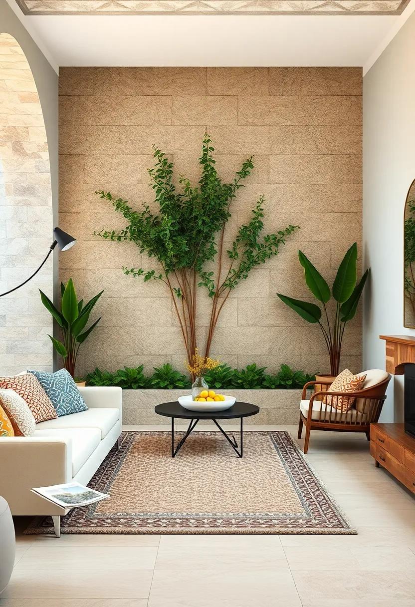 Subtle Mosaic Patterns Embedded in Mediterranean Garden Walls for a Timeless Coastal Touch