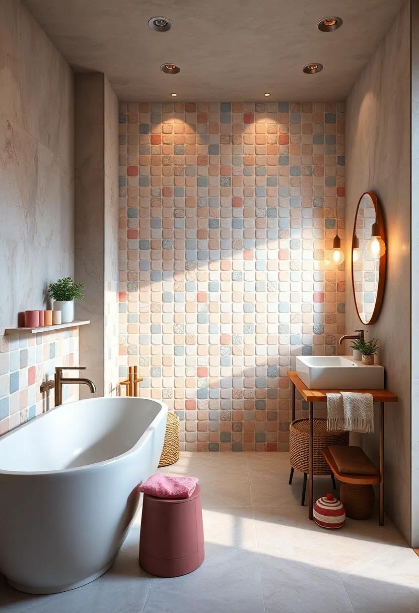 The Role Of Patterned Pastel Tiles In Adding Character And Whimsy To Retro Bathroom Spaces