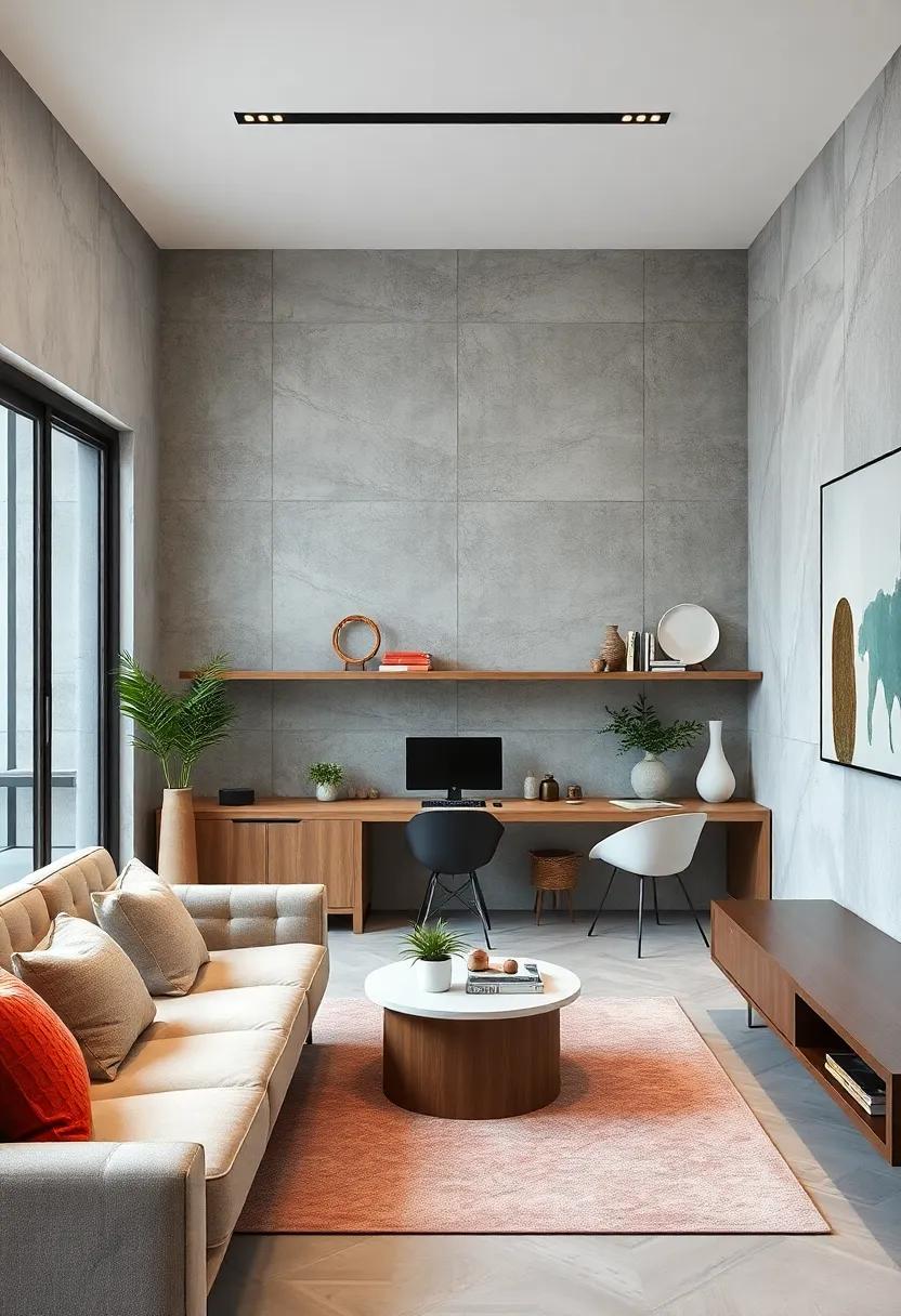 Creative Zoning of Small Spaces Using Floating Desks and Subtle Storage Solutions