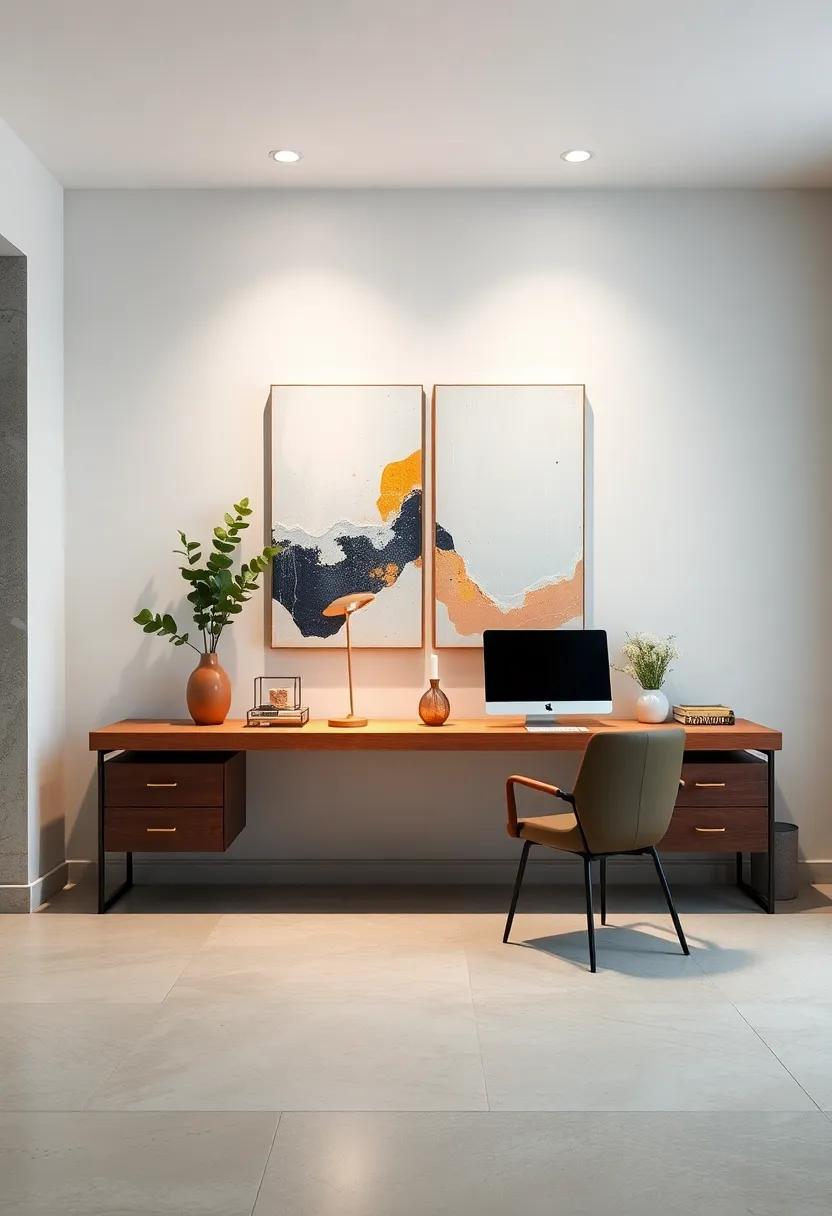 Sophisticated Workspace Inspired by Scandinavian Minimalism and Floating Desk Innovations