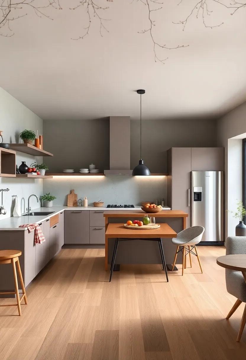 Light-Colored Oak Flooring Paired With Muted Tones For Scandinavian-Inspired Kitchens Full Of Natural Harmony