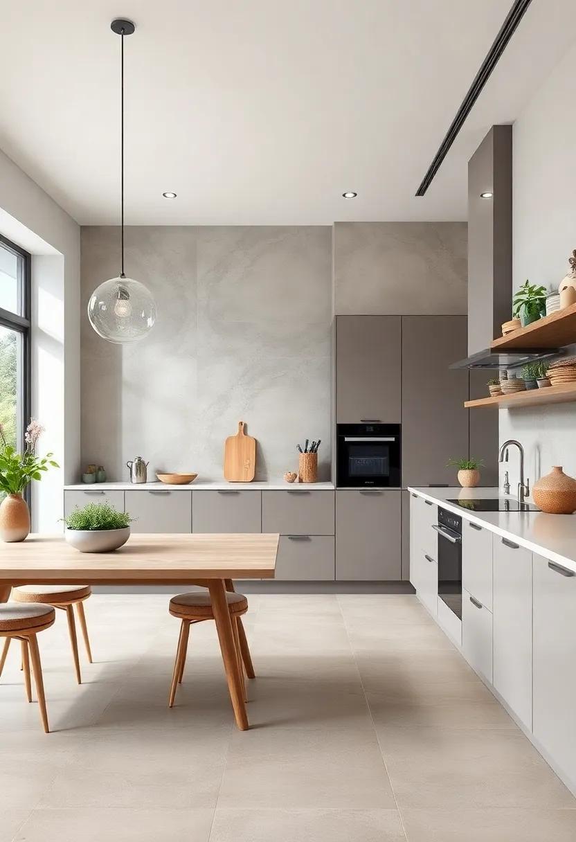 Matte Finish Porcelain Tiles In Soft Neutral Tones Creating Calm And Cozy Ambience In Modern Kitchens