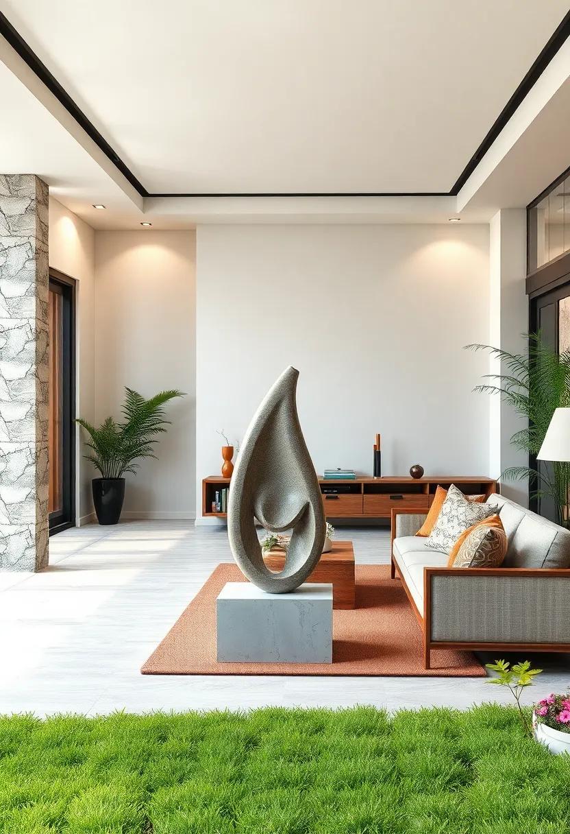 Creating Visual Flow Between Sculpture and Landscape Through Color Coordination